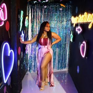 Pink Racerback maxi dress